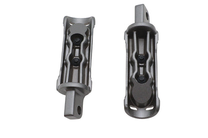 V-Twin M8 NYC Style Graphite Passenger Footpeg Set P17-0344B