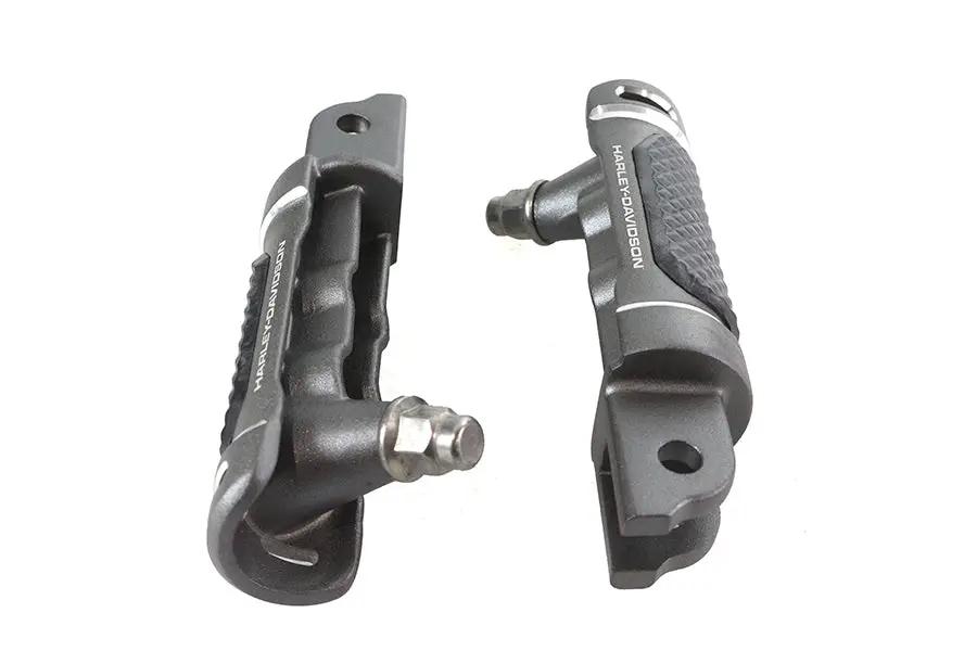 V-Twin M8 NYC Style Driver Footpeg Set in Graphite for Harley Davidson FXST and FLST Models by V-Twin