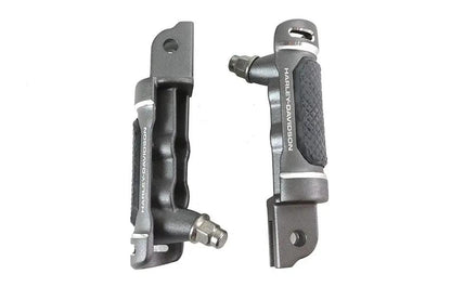 V-Twin M8 NYC Style Driver Footpeg Set in Graphite for Harley Davidson FXST and FLST Models by V-Twin