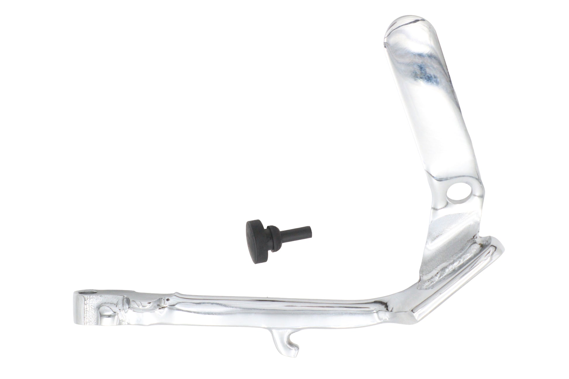 V-Twin M8 Kickstand Chrome with Black Rubber Bumper Stop for Harley Davidson FXB and FXLRS Models by V-Twin