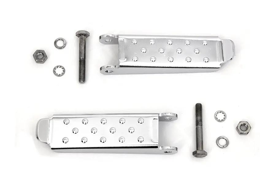V-Twin Chrome Combat Footpeg Set for Harley-Davidson Softail Models by V-Twin