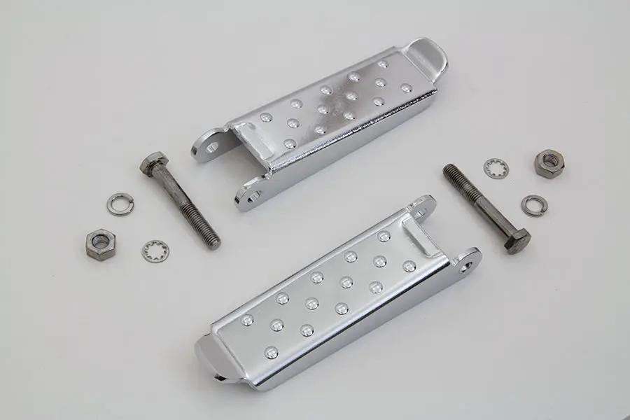 V-Twin Chrome Combat Footpeg Set for Harley-Davidson Softail Models by V-Twin