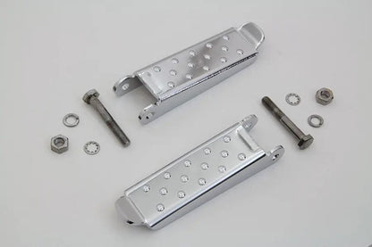 V-Twin Chrome Combat Footpeg Set for Harley-Davidson Softail Models by V-Twin