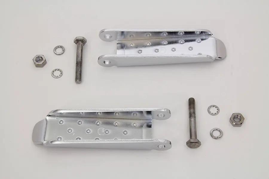 V-Twin Chrome Combat Footpeg Set for Harley-Davidson Softail Models by V-Twin