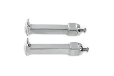 Wyatt Gatling Chrome Railroad Style Footpeg Set with 3/8 inch Mounting Holes by Wyatt Gatling