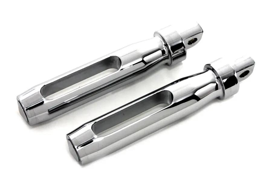 Wyatt Gatling Chrome Batique Style Footpeg Set for Harley-Davidson Softail Models by Wyatt Gatling