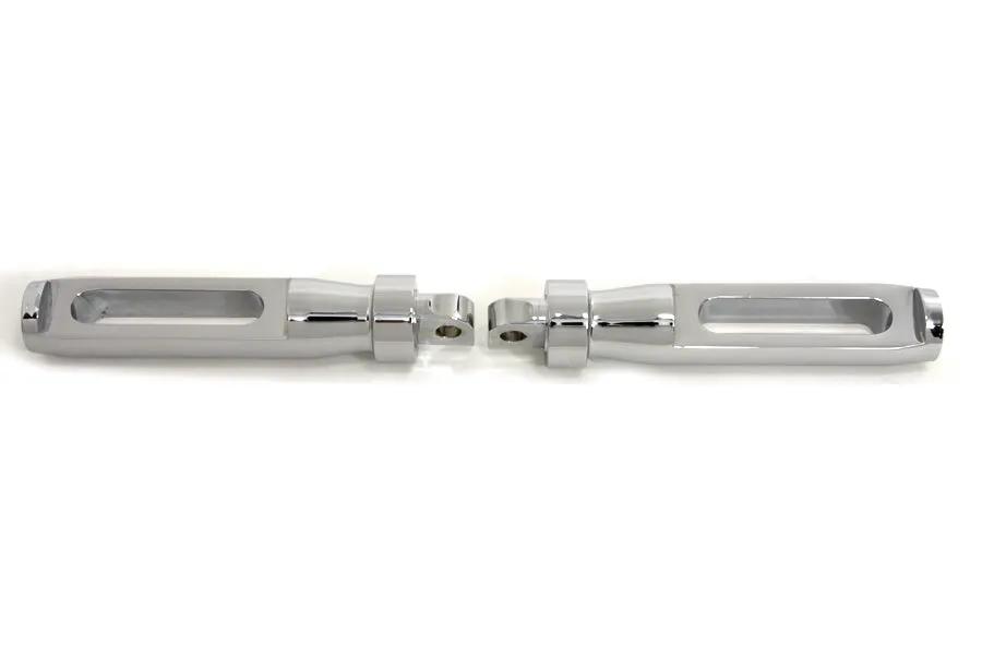 Wyatt Gatling Chrome Batique Style Footpeg Set for Harley-Davidson Softail Models by Wyatt Gatling