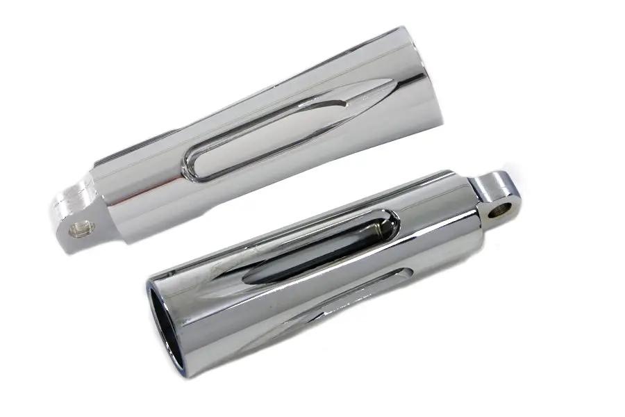 Wyatt Gatling Chrome Milled Style Footpeg Set for Harley Davidson FXST (1986-1995) by Wyatt Gatling