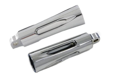 Wyatt Gatling Chrome Milled Style Footpeg Set for Harley Davidson FXST (1986-1995) by Wyatt Gatling