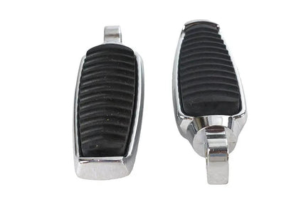 Wyatt Gatling Chrome Footpeg Set with Rubber Inlay - 1-1/2 inch Width by Wyatt Gatling