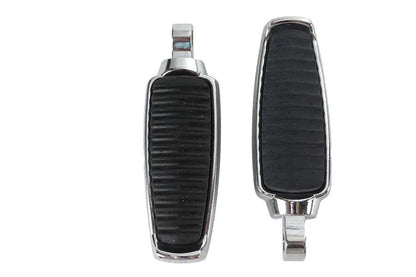 Wyatt Gatling Chrome Footpeg Set with Rubber Inlay - 1-1/2 inch Width by Wyatt Gatling