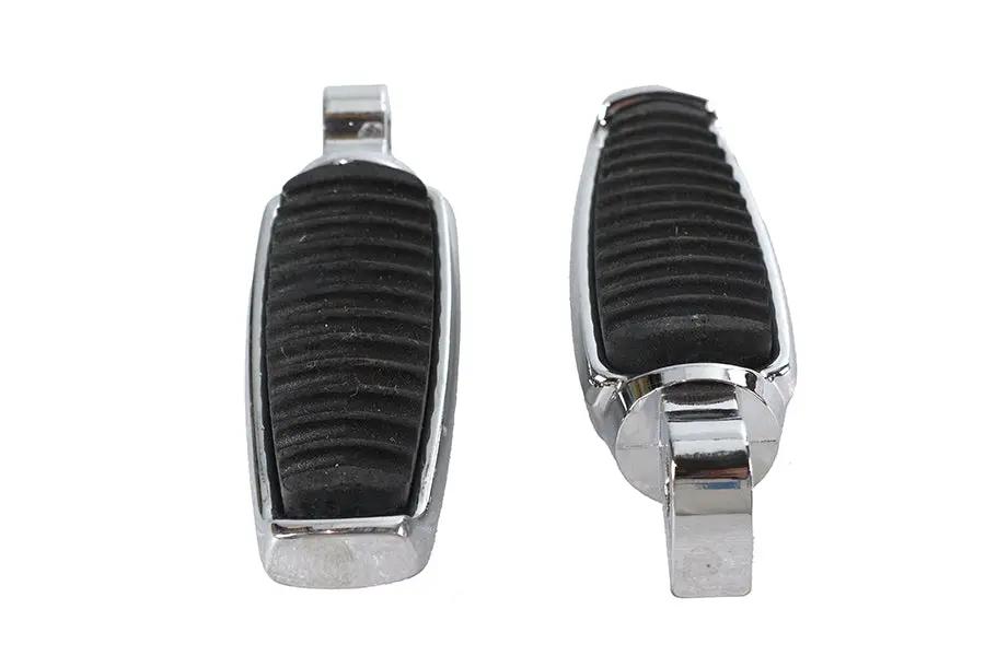 Wyatt Gatling Chrome Footpeg Set with Rubber Inlay - Part #3570 by Wyatt Gatling