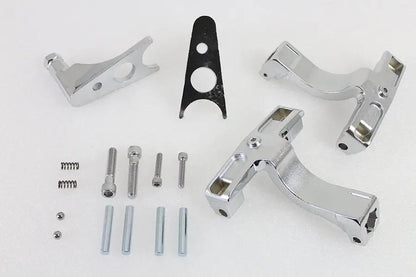 Wyatt Gatling Chrome Passenger Footboard Mount Kit for Harley Davidson FLSTC and FXST Models by Wyatt Gatling
