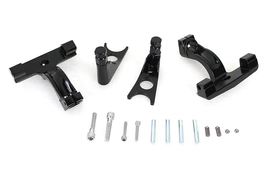 Wyatt Gatling Black Passenger Footboard Mount Kit for Harley Davidson Models - Part #057255 by Wyatt Gatling