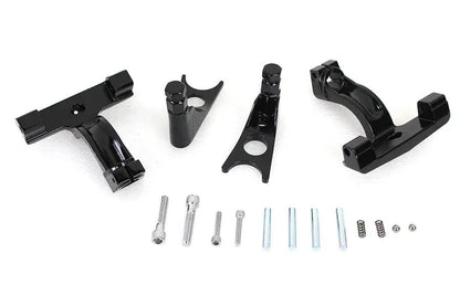 Wyatt Gatling Black Passenger Footboard Mount Kit for Harley Davidson Models - Part #057255 by Wyatt Gatling