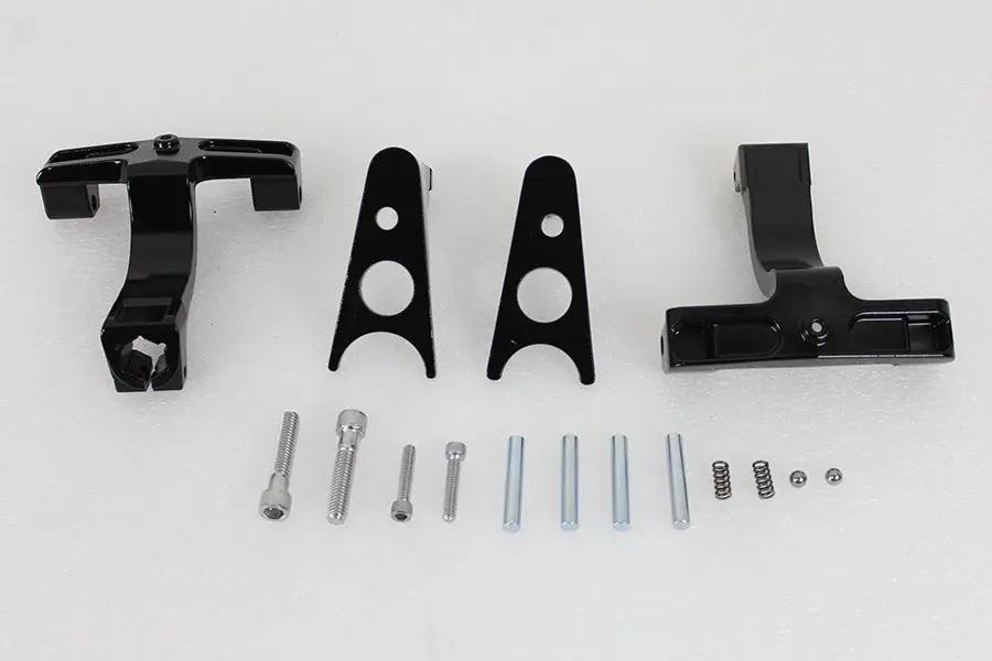 Wyatt Gatling Black Passenger Footboard Mount Kit for Harley Davidson Models - Part #057255 by Wyatt Gatling
