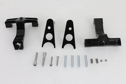 Wyatt Gatling Black Passenger Footboard Mount Kit for Harley Davidson Models - Part #057255 by Wyatt Gatling