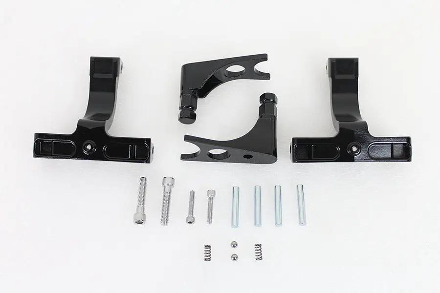 Wyatt Gatling Black Passenger Footboard Mount Kit for Harley Davidson Models - Part #057255 by Wyatt Gatling