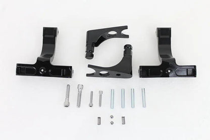 Wyatt Gatling Black Passenger Footboard Mount Kit for Harley Davidson Models - Part #057255 by Wyatt Gatling