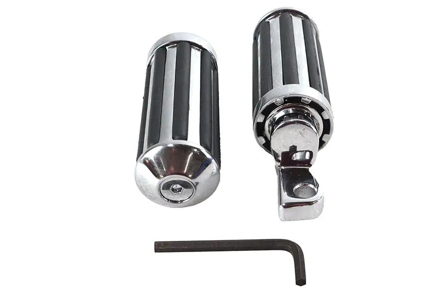 V-Twin Chrome Railer Style Footpeg Set for Harley-Davidson Softail Models by V-Twin