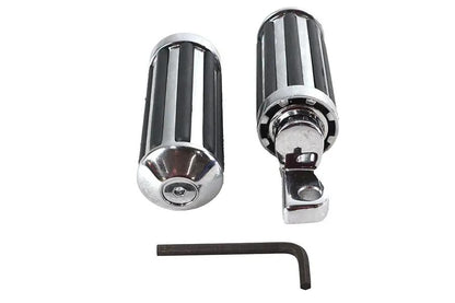 V-Twin Chrome Railer Style Footpeg Set for Harley-Davidson Softail Models by V-Twin