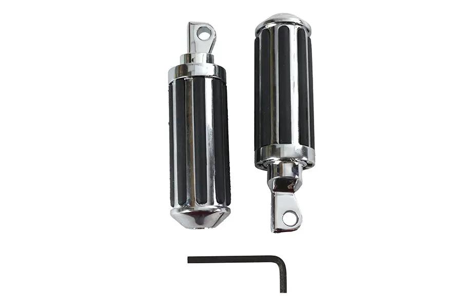 V-Twin Chrome Railer Style Footpeg Set for Harley-Davidson Softail Models by V-Twin