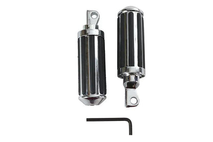 V-Twin Chrome Railer Style Footpeg Set for Harley-Davidson Softail Models by V-Twin
