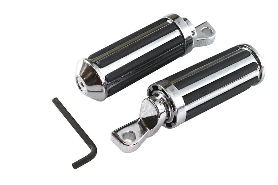 V-Twin Chrome Railer Style Footpeg Set for Harley-Davidson Softail Models by V-Twin