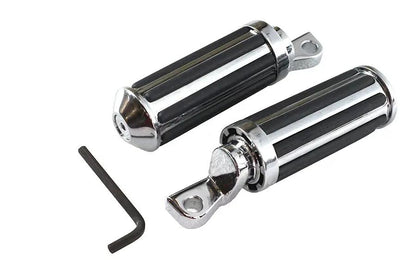 V-Twin Chrome Railer Style Footpeg Set for Harley-Davidson Softail Models by V-Twin