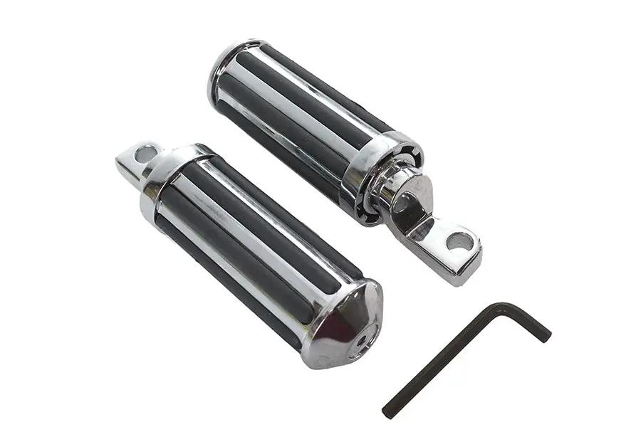V-Twin Chrome Railer Style Footpeg Set for Harley-Davidson Softail Models by V-Twin