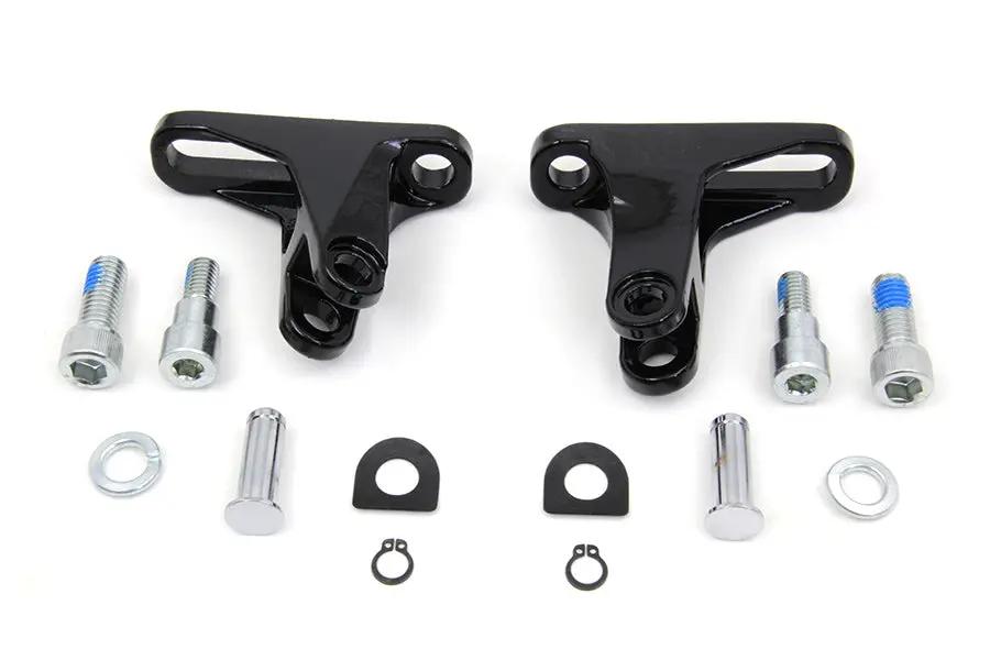 Wyatt Gatling Black Rear Passenger Mini Footboard Mount Kit for Harley Davidson FLT (1993-2002) by Wyatt Gatling