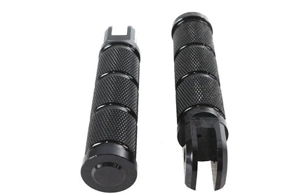 Wyatt Gatling Black Retro Driver Footpeg Set for Harley Davidson Models - Part 353064 by Wyatt Gatling