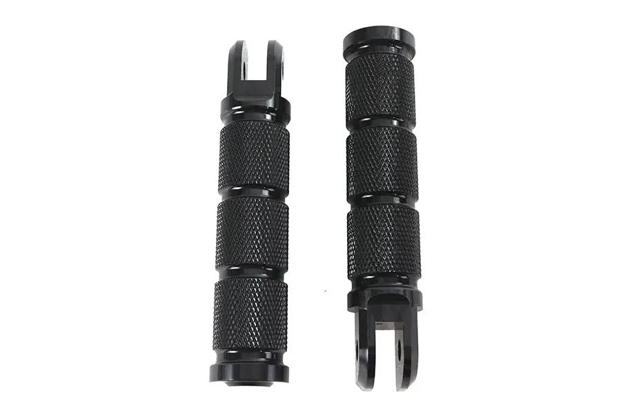 Wyatt Gatling Black Retro Driver Footpeg Set for Harley Davidson Models - Part 353064 by Wyatt Gatling