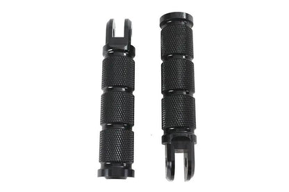 Wyatt Gatling Black Retro Driver Footpeg Set for Harley Davidson Models - Part 353064 by Wyatt Gatling