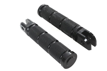 Wyatt Gatling Black Retro Driver Footpeg Set for Harley Davidson Models - Part 353064 by Wyatt Gatling