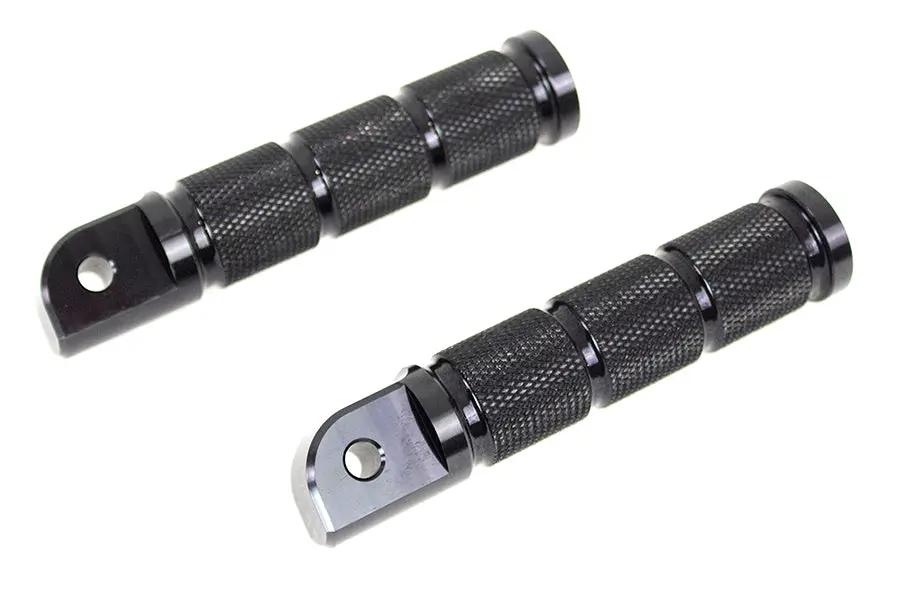 Wyatt Gatling Black Retro Passenger Footpeg Set for Harley Davidson Models - Part 353067 by Wyatt Gatling