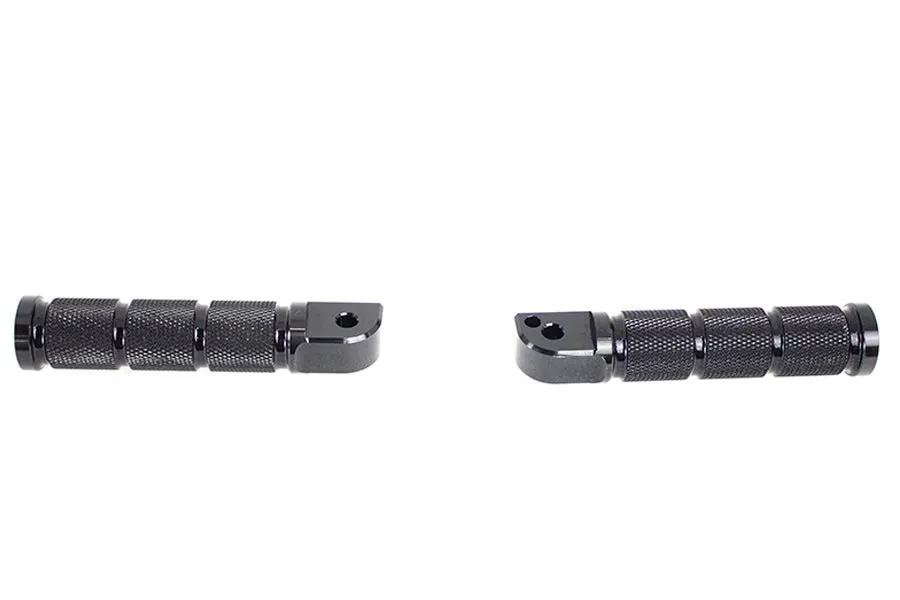 Wyatt Gatling Black Retro Passenger Footpeg Set for Harley Davidson Models - Part 353067 by Wyatt Gatling