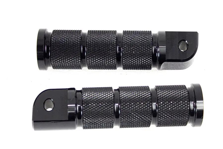 Wyatt Gatling Black Retro Passenger Footpeg Set for Harley Davidson Models - Part 353067 by Wyatt Gatling