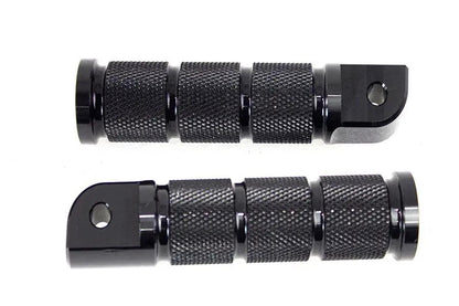 Wyatt Gatling Black Retro Passenger Footpeg Set for Harley Davidson Models - Part 353067 by Wyatt Gatling