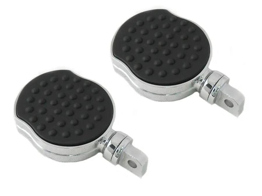 Wyatt Gatling Chrome Flame Style Highway Bar Footpeg Set for Harley Davidson Softail Models by Wyatt Gatling