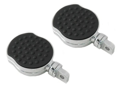 Wyatt Gatling Chrome Flame Style Highway Bar Footpeg Set for Harley Davidson Softail Models by Wyatt Gatling