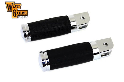 Wyatt Gatling Caliber Chrome Driver Footpeg Set for Harley Davidson Motorcycles by Wyatt Gatling