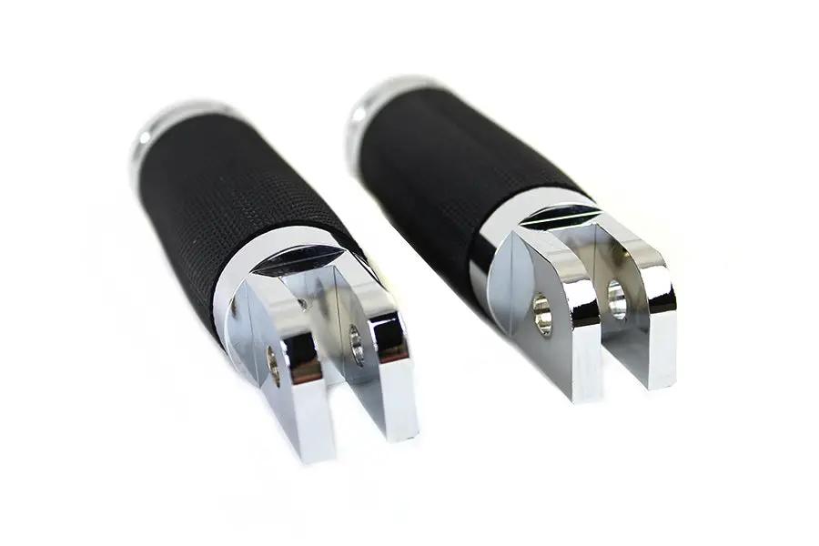 Wyatt Gatling Caliber Chrome Driver Footpeg Set for Harley Davidson Motorcycles by Wyatt Gatling