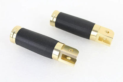 Wyatt Gatling Caliber Brass Driver Footpeg Set for Harley Davidson Motorcycles by Wyatt Gatling