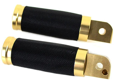 Wyatt Gatling Caliber Brass Passenger Footpeg Set for Harley Davidson FLST & FXST (Part #78326G) by Wyatt Gatling