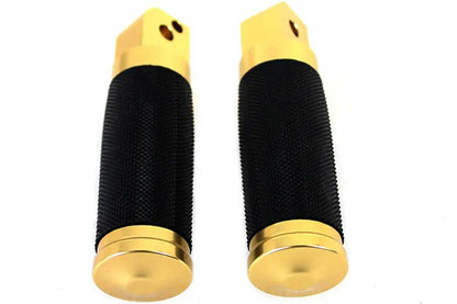 Wyatt Gatling Caliber Brass Passenger Footpeg Set for Harley Davidson FLST & FXST (Part #78326G) by Wyatt Gatling