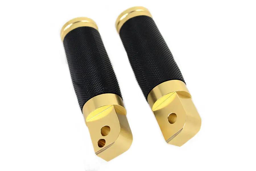 Wyatt Gatling Caliber Brass Passenger Footpeg Set for Harley Davidson FLST & FXST (Part #78326G) by Wyatt Gatling