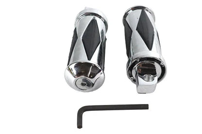 V-Twin Chrome Diamond Style Large Footpeg Set for Harley-Davidson Softail Models by V-Twin