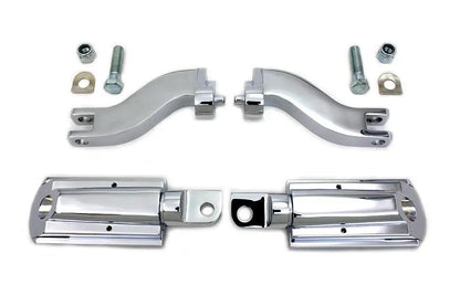 V-Twin Rail Style Adjustable Footpeg Kit Chrome for Harley Davidson FLT Models by V-Twin