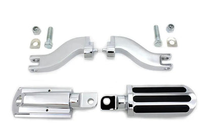 V-Twin Rail Style Adjustable Footpeg Kit Chrome for Harley Davidson FLT Models by V-Twin
